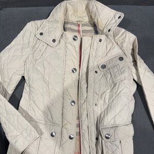 Burberry Cream Quilted Jacket
